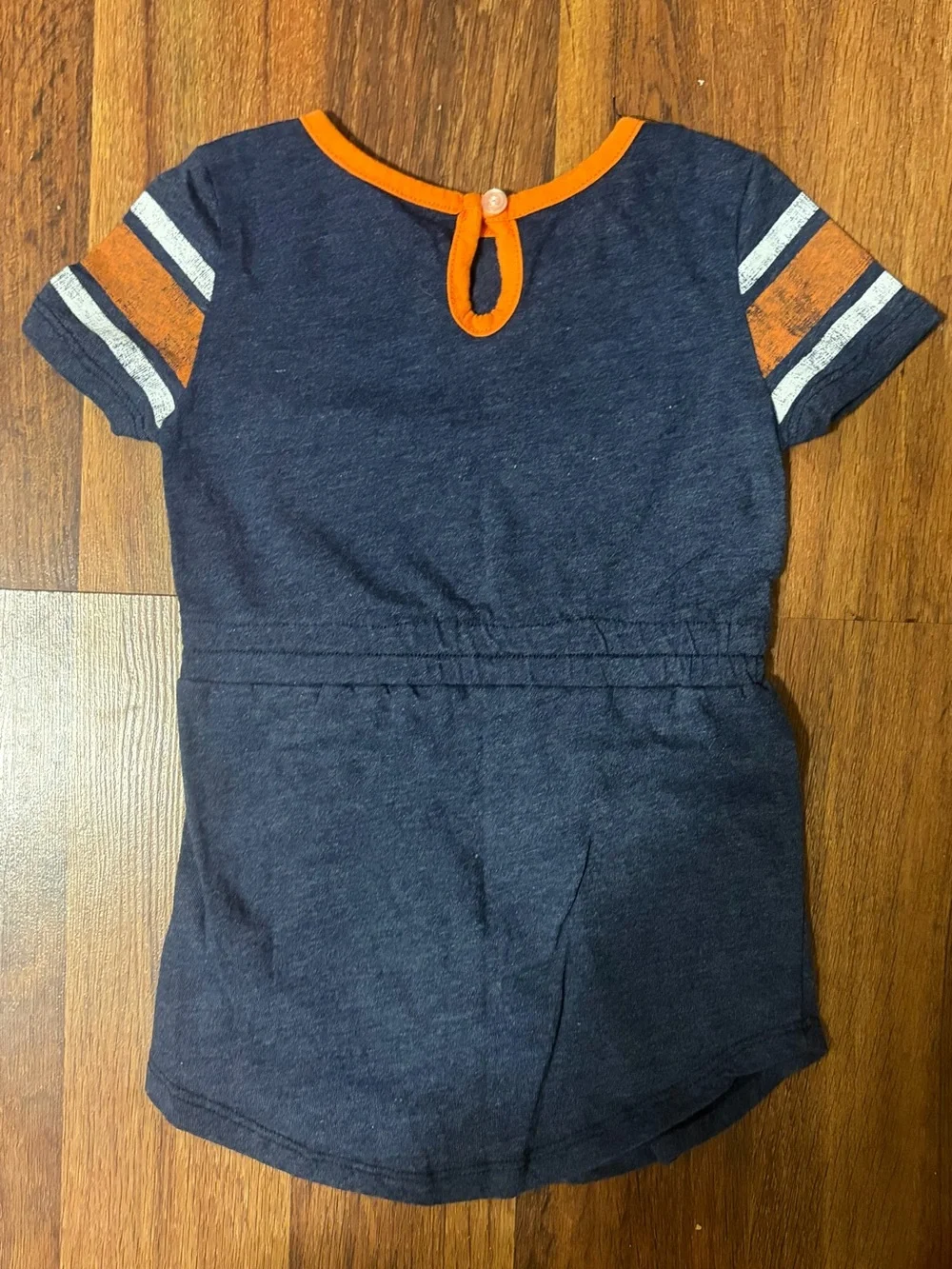 Colosseum Navy Tee Dress with Bright Orange Trim